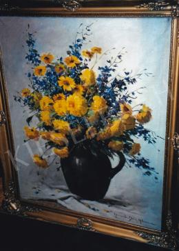  Henczné Deák, Adrienne - Flower Still Life, oil on canvas, Signed lower right: Henczné Deák Adrienne, Photo: Tamás Kieselbach